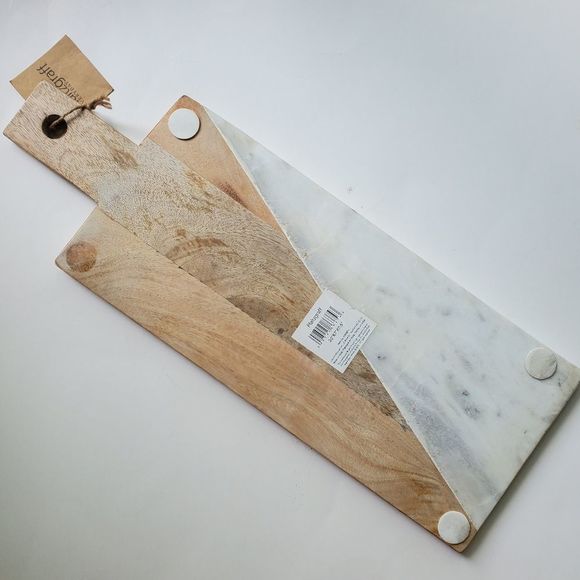 Pfaltzgraff Everyday Marble Mango Diagonal Cheese Board NWT - Picture 3 of 8